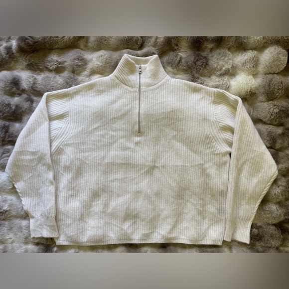 JENNI KAYNE-Cashmere Half Zip size xs - Picture 3 of 8